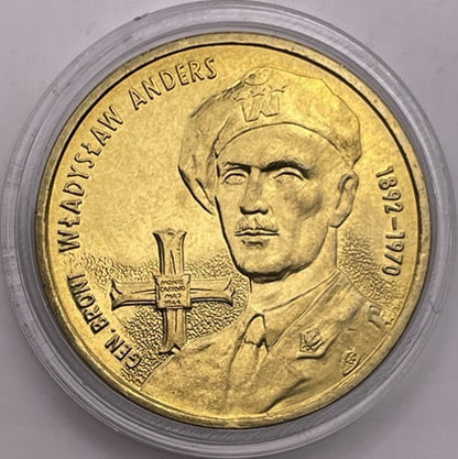 Moneta 2 zł Władysław Anders 2002