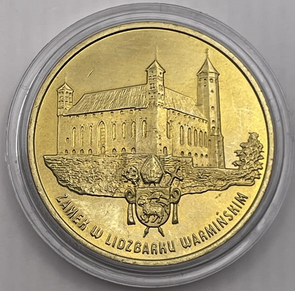 Moneta 2 zł zamek w Lidzbarku Warmińskim 1996