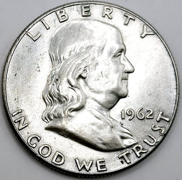 Moneta 1/2 dolar 1962 Franklin USA