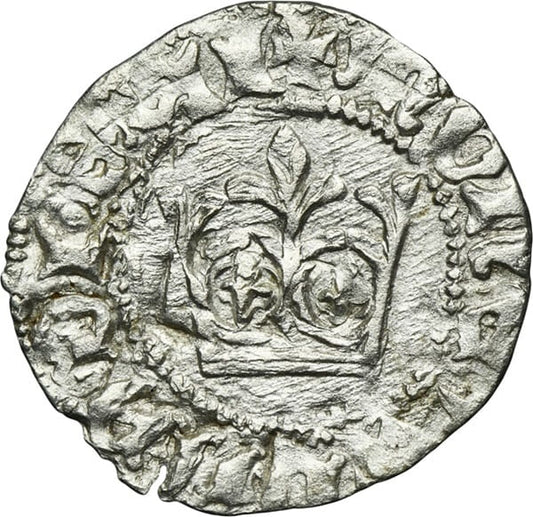 Moneta półgrosz koronny Władysław II Jagiełło Kraków ok 1412-1414