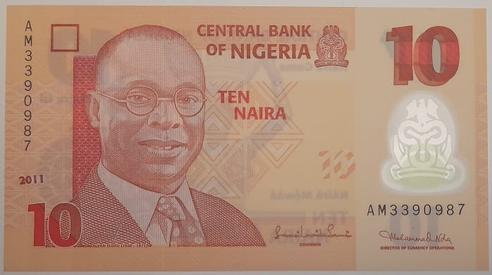 Nigeria banknot 10 naira 2011