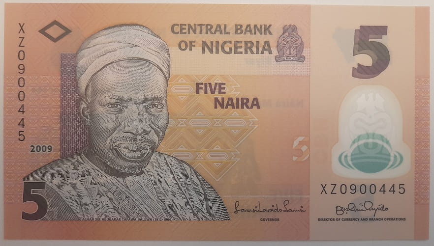 Nigeria banknot 5 Naira 2016