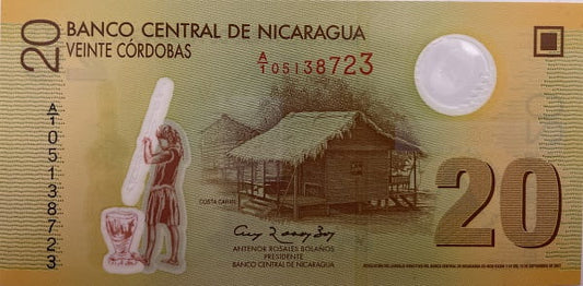 Nikaragua banknot 20 cordobas 2007
