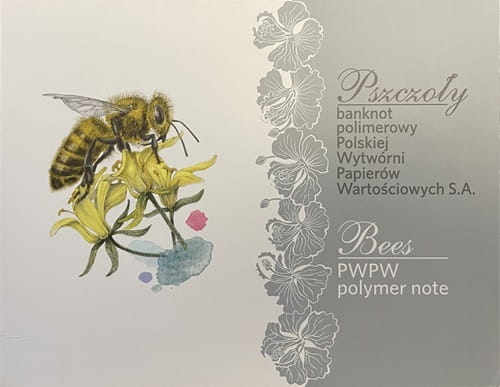 Pszczoła Miodna 013 PWPW 2013 r. folder banknot testowy