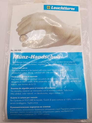 Rękawiczki bawełniane do numizmatyki Leuchtturm 305929