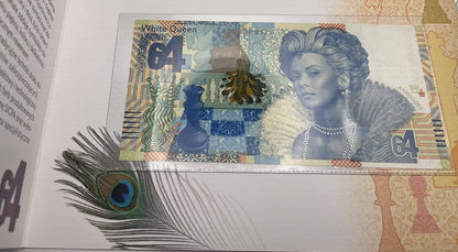 Szachy PWPW 2017 mały folder banknot testowy