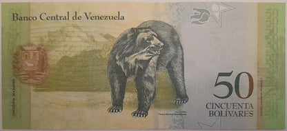 Wenezuela banknot 50 Bolivares 2015 UNC