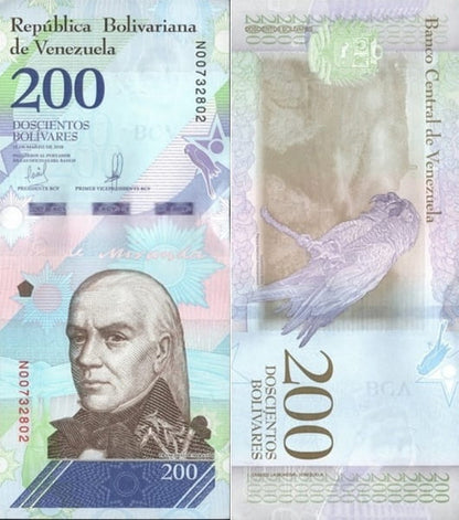Wenezuela banknot 200 Bolivares 2018 UNC