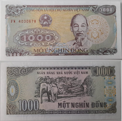 Wietnam banknot 1000 dong 1988 UNC