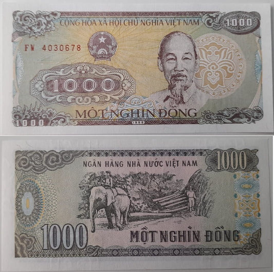 Wietnam banknot 1000 dong 1988 UNC