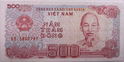 Wietnam banknot 500 dong 1988 UNC