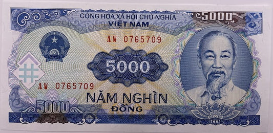 Wietnam banknot 5000 dong 1991 UNC