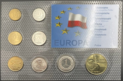 Zestaw Polskie monety obiegowe 1995-2003 r. zgrzewka