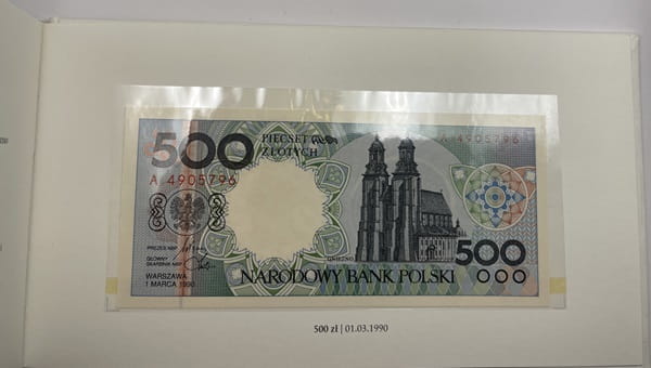 Zestaw banknotów Miasta polskie