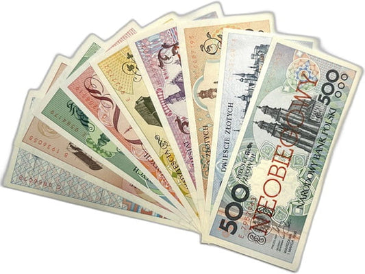 Zestaw banknotów Miasta polskie Nieobiegowy