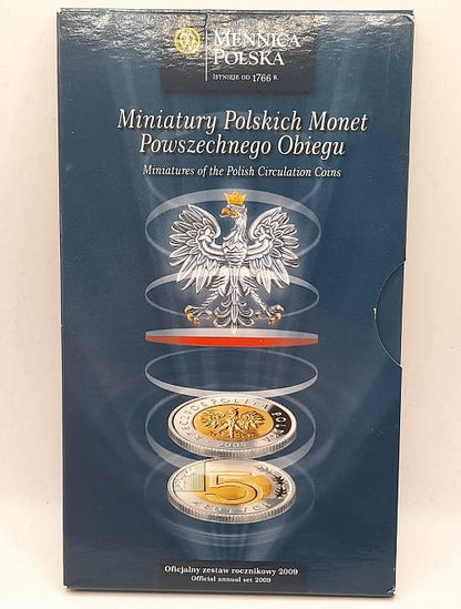 Zestaw miniatury polskich monet 2009