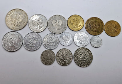 Zestaw monet obiegowych PRL 1923-1990 15 szt