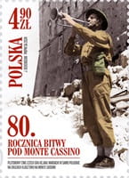 Znaczki 80 rocznica bitwy pod Monte Cassino Arkusz 2024 5384